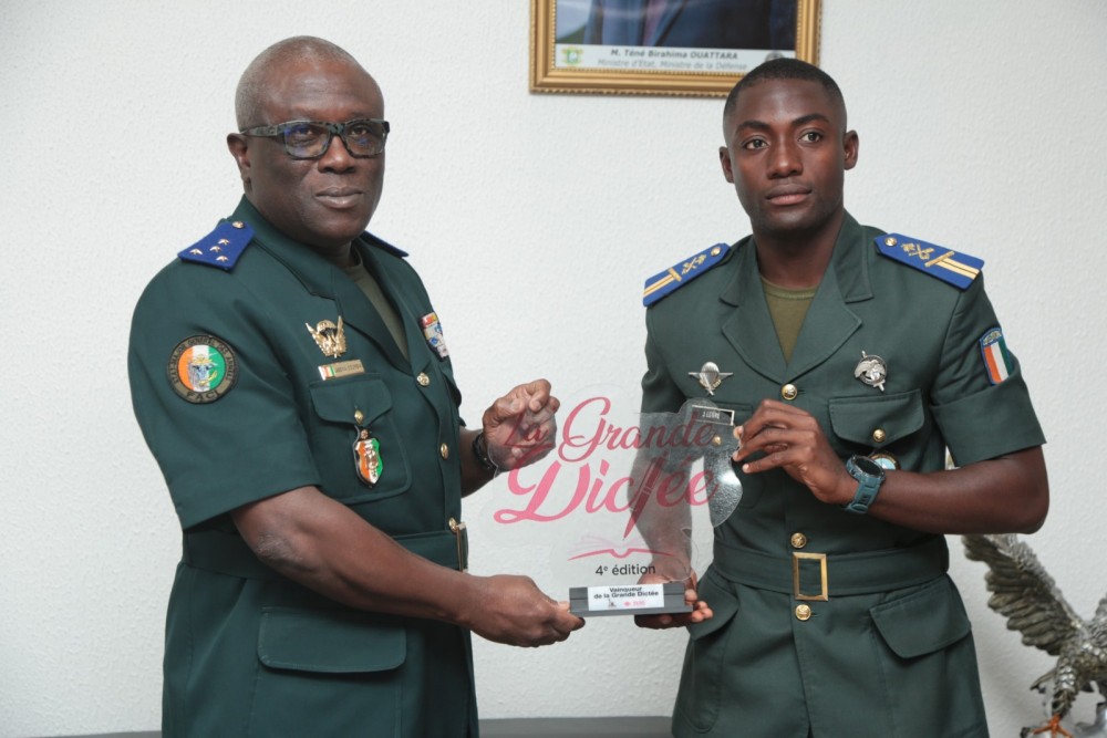 Côte d'Ivoire : Grande Dictée, les éloges du Général Doumbia au lauréat de l'armée