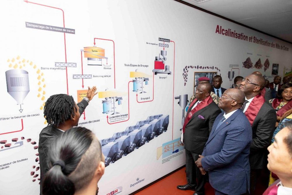 Côte d'Ivoire Tiémoko Koné inaugure l'usine de transformation de