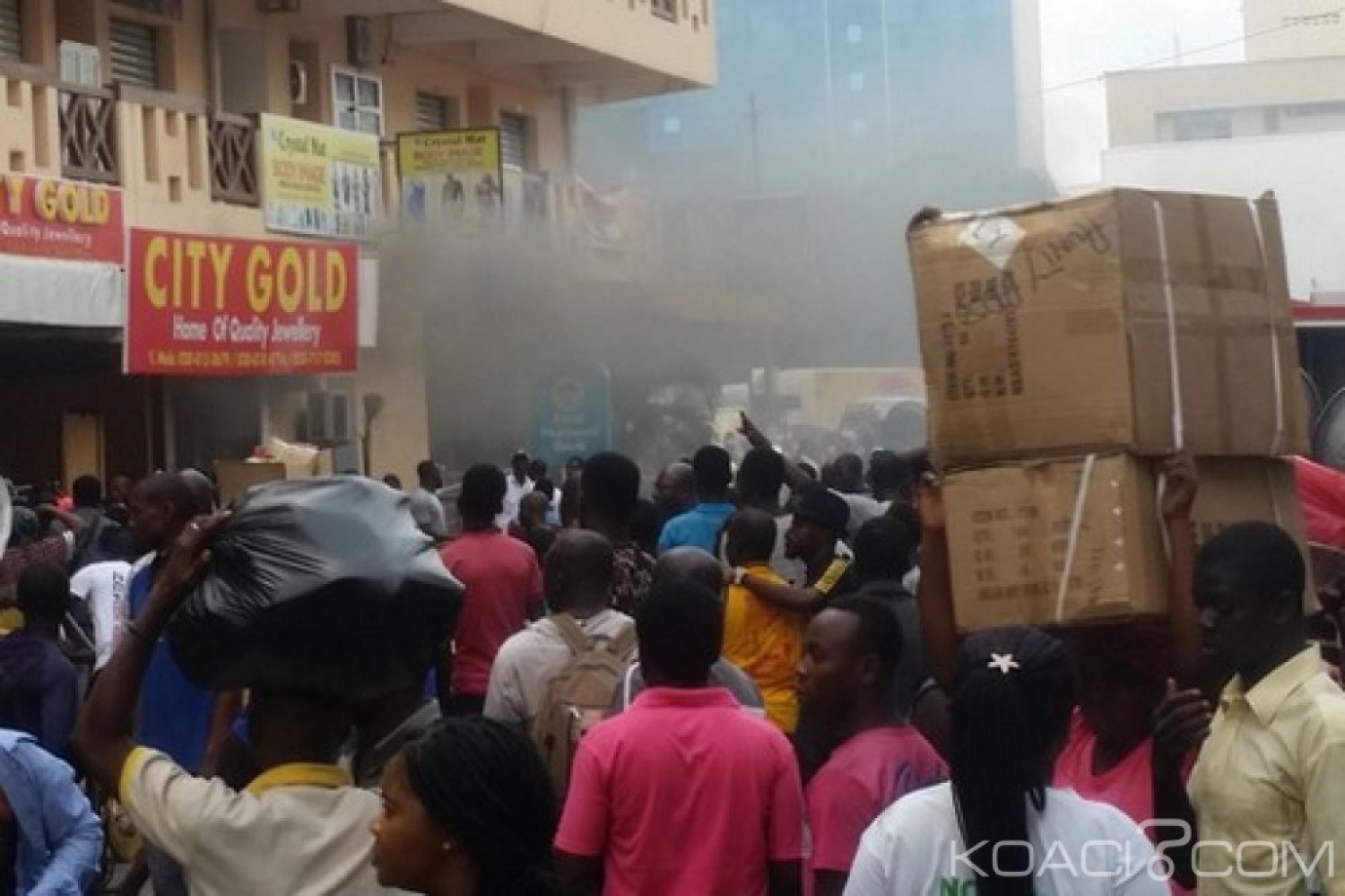 Ghana : Incendie au marché de Makola à  Accra