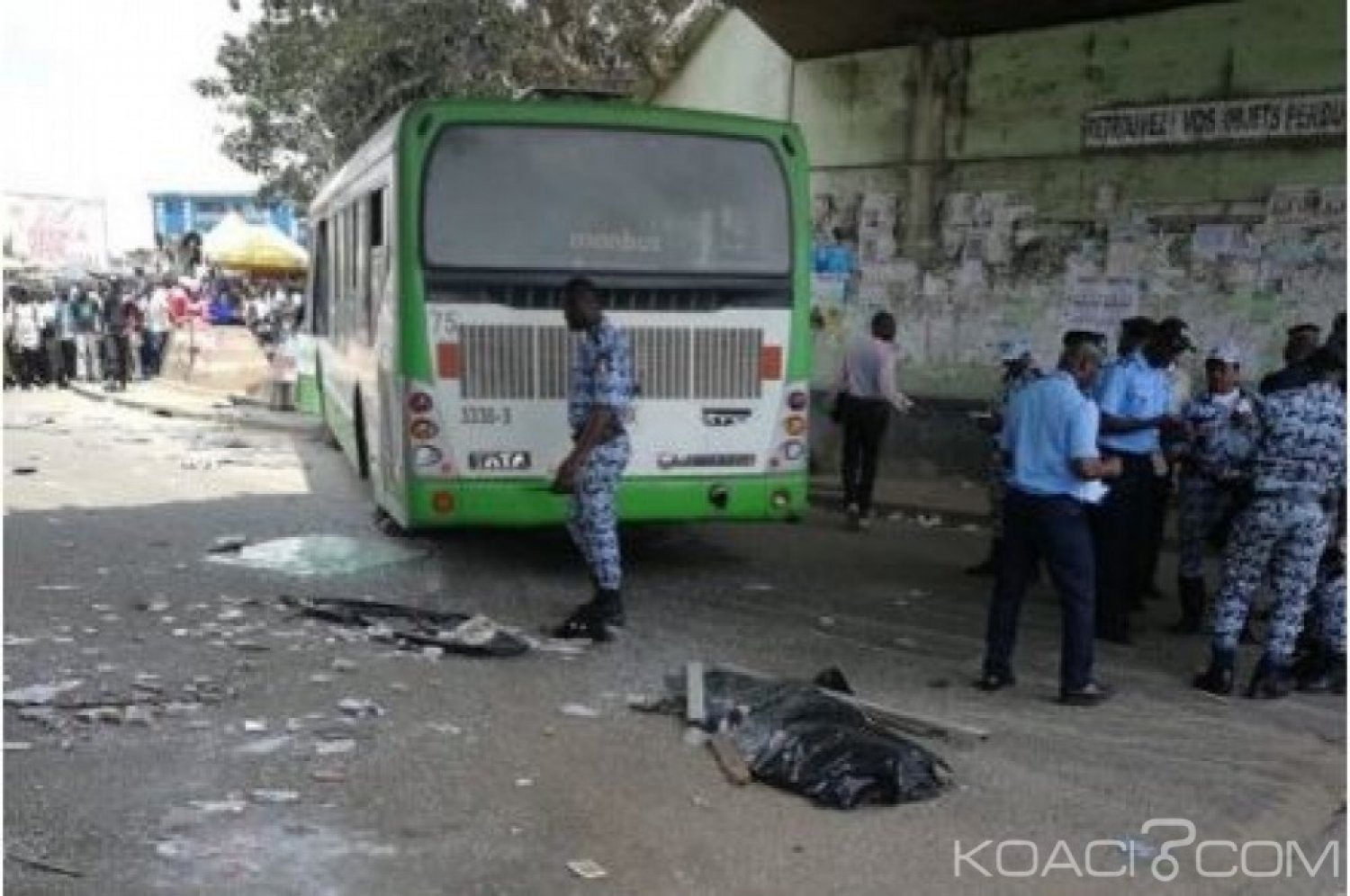 Côte d'Ivoire : Drame à  Adjamé, un bus écrase 4 vendeurs ambulants, 2 morts et 17 blessés