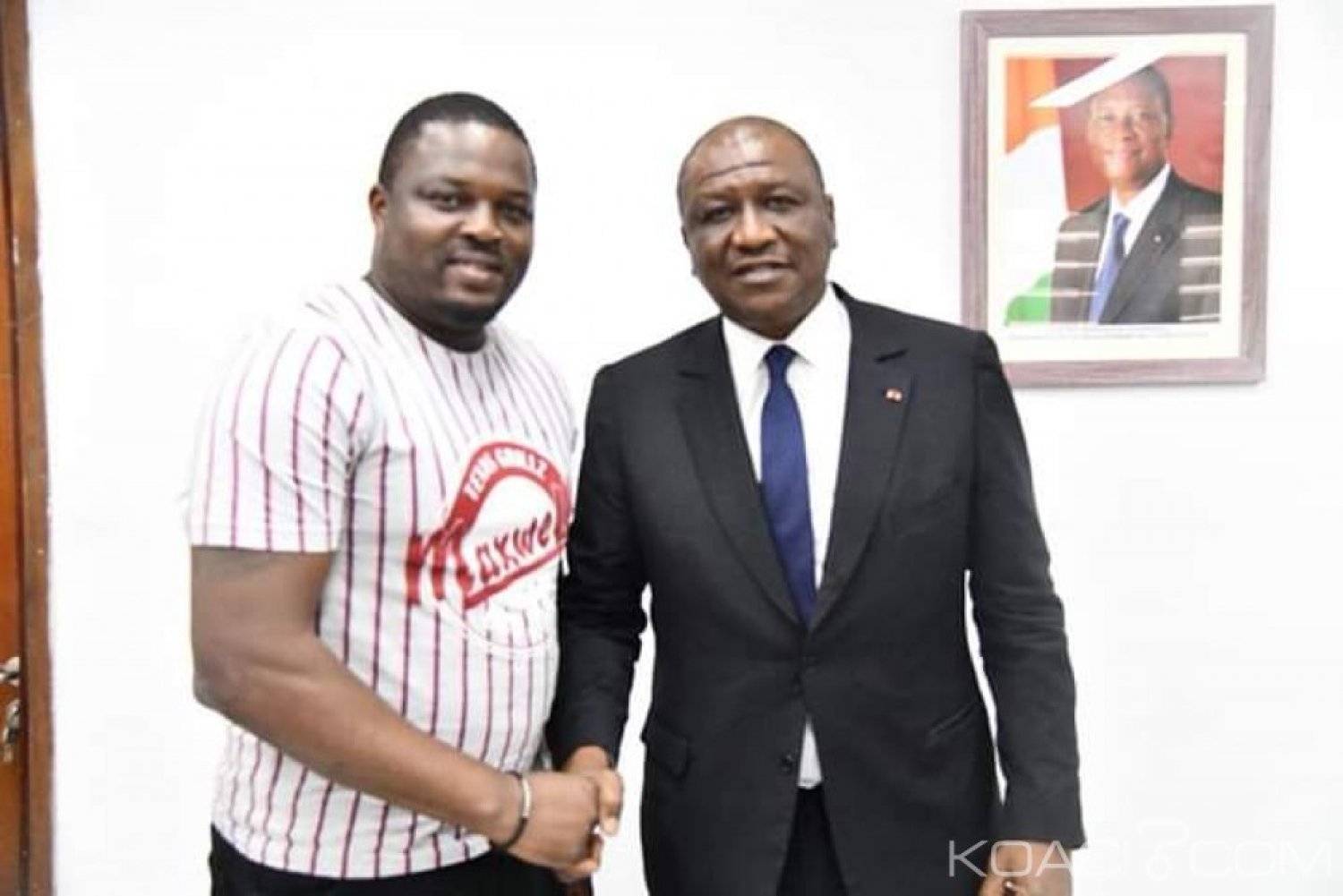 Côte d'Ivoire: Après Touré Mamadou, Hamed Bakayoko reçoit Maxwell Goris et l'encourage à  créer «Abobo Grillz»