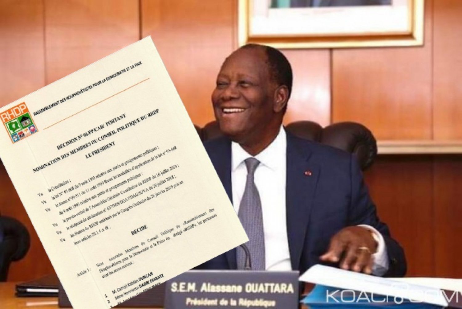 Côte d'Ivoire : Ouattara nomme les membres du Conseil politique du RHDP,  112 personnalités retenues dont les membres du Gouvernement