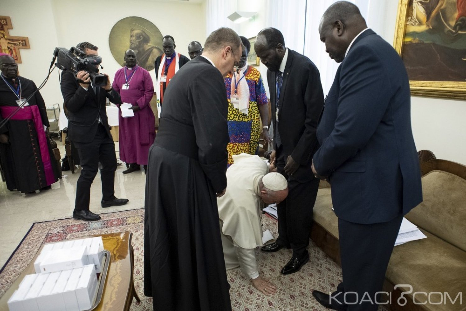 Soudan du Sud: Salva Kiir appelle Riek Machar à  rentrer «à  la maison» après la rencontre avec le pape