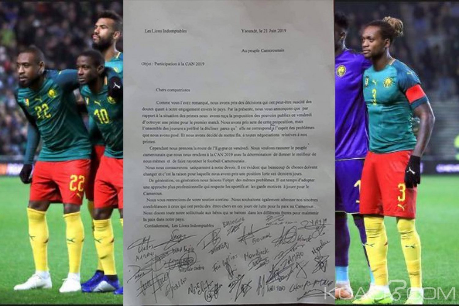 Cameroun: CAN Egytpte 2019, avant d'embarquer les lions écrivent et refusent toute ingérence durant la compétition