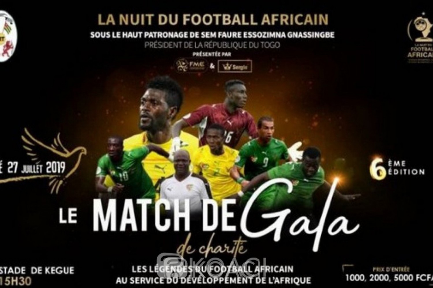 Togo: Nuit du Football Africain, Drogba, Eto'o … et Adebayor attendus à Lomé