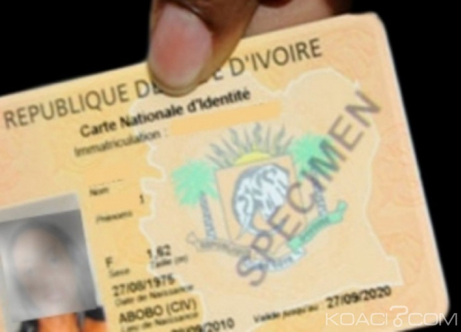 Côte d'Ivoire : La nouvelle carte d'identité nationale biométrique peut être délivrée aux  ivoiriens à¢gés d'au moins cinq ans