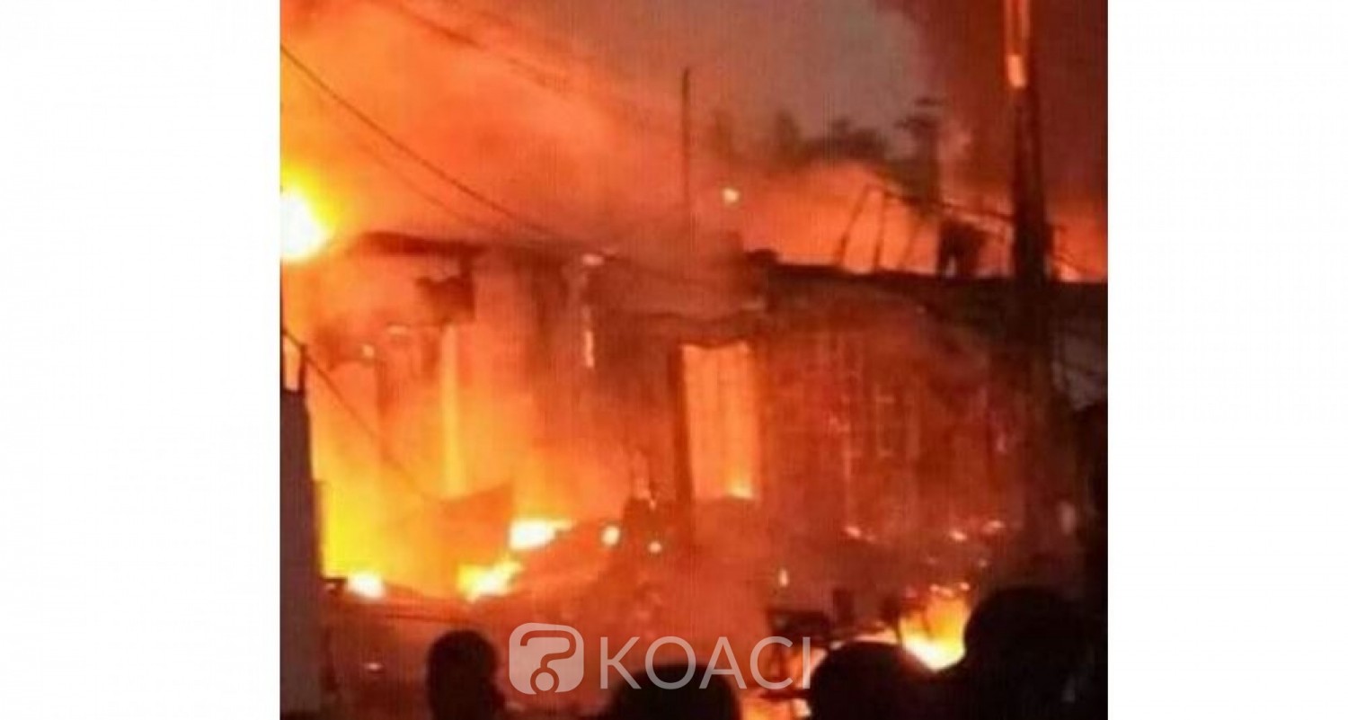 Côte d'Ivoire: A San-Pédro, incendie déclaré au grand marché, des magasins partent en feu