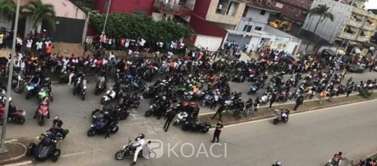 Côte d'Ivoire: A Cocody, parade des centaines de motos pour rendre hommage à Arafat DJ