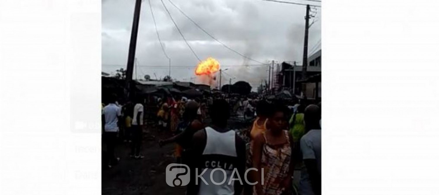 Côte d'Ivoire: A Marcory Anoumabo, un incendie se déclenche dans un entrepôt de vente de gaz, des blessés annoncés