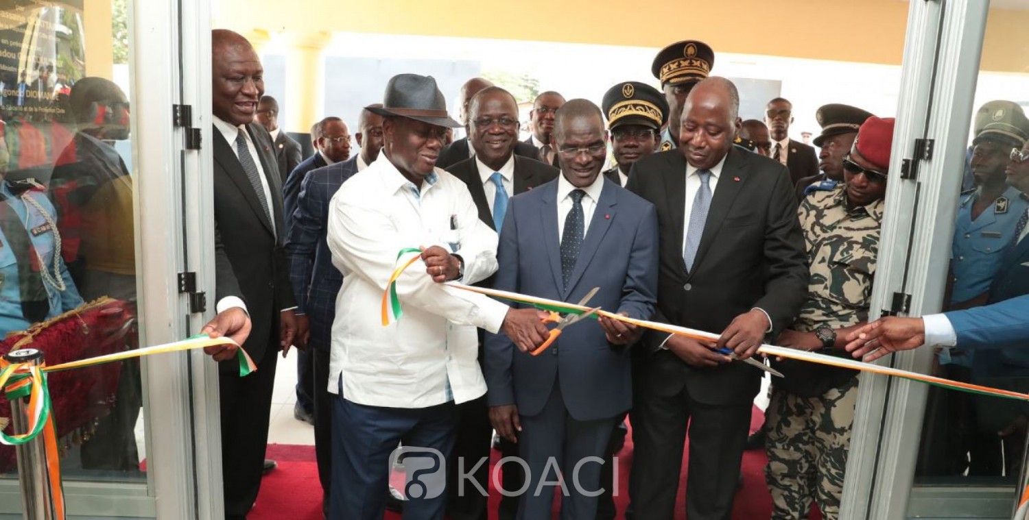 Côte d'Ivoire :   Bocanda, Ouattara y inaugure le commissariat d'un coût de réalisation de plus de 500 millions de FCFA
