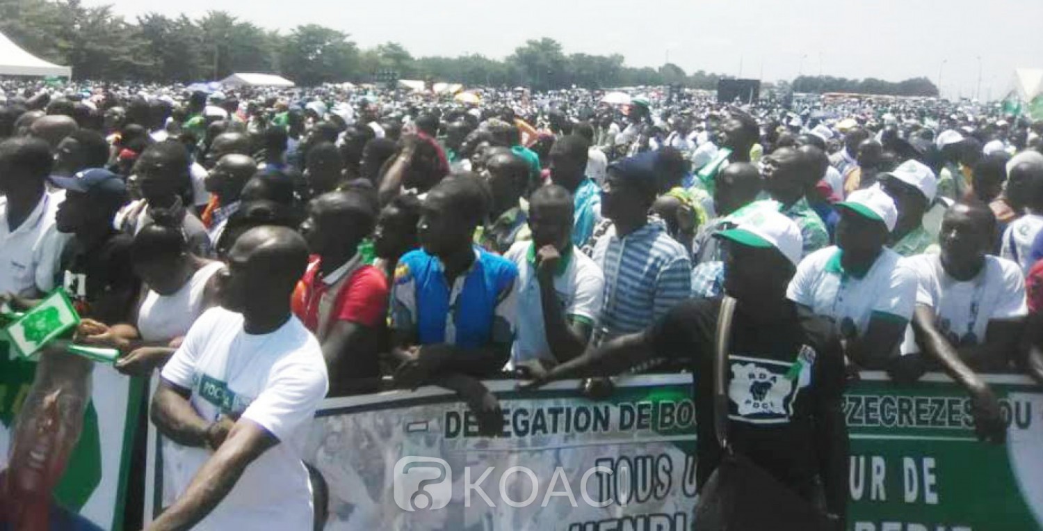Côte d'Ivoire :  Yamoussoukro, le PDCI réussit le pari de la mobilisation sur la place Jean-Paul II