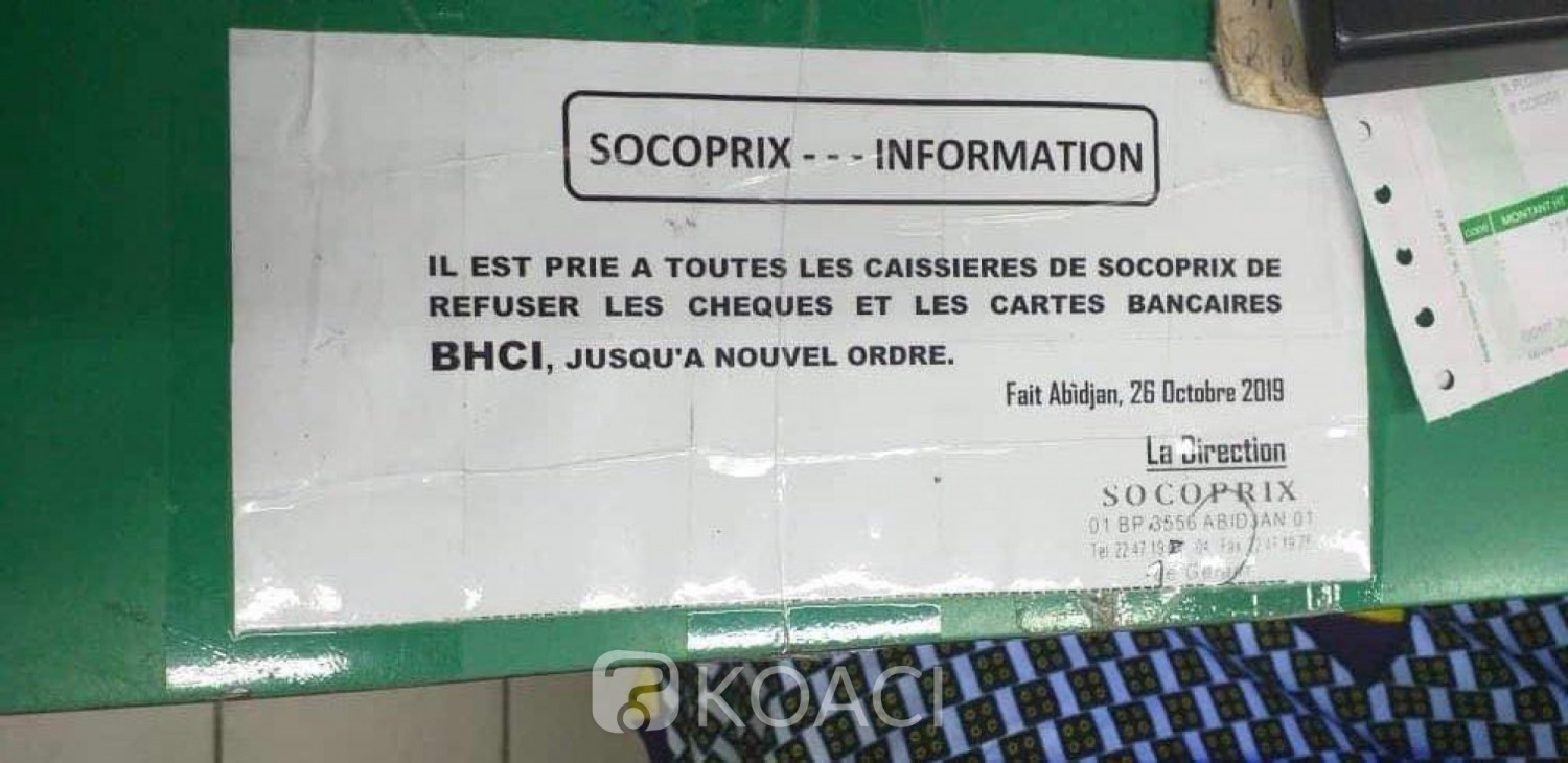 Côte d'Ivoire: Un hypermarché refuse tous les chèques et carte bancaires de la BHCI
