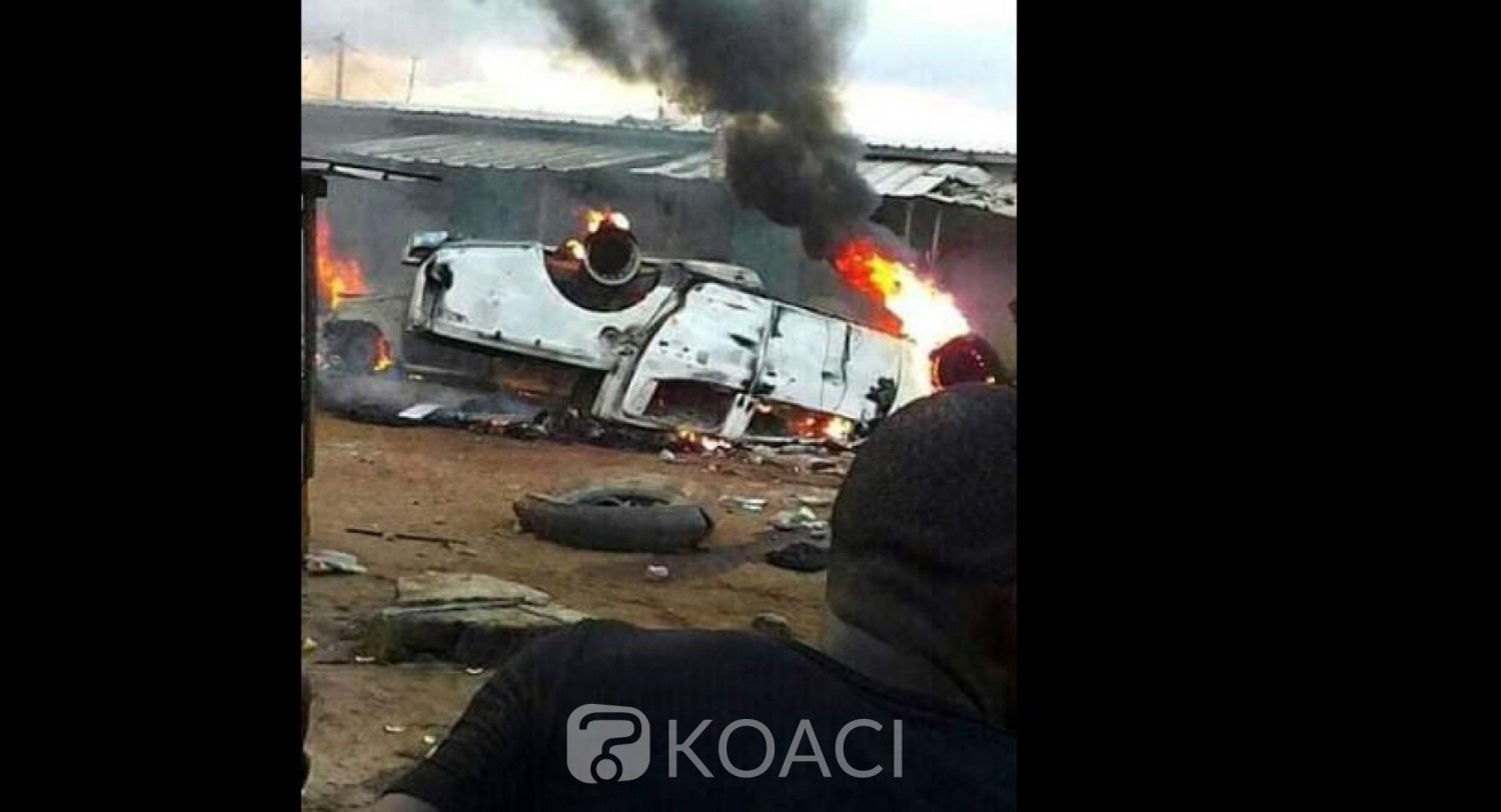 Côte d'Ivoire: A Port-Bouët, une traque des fraudeurs d'électricité tourne mal, des véhicules  de la CIE et de la gendarmerie incendiés par les populations