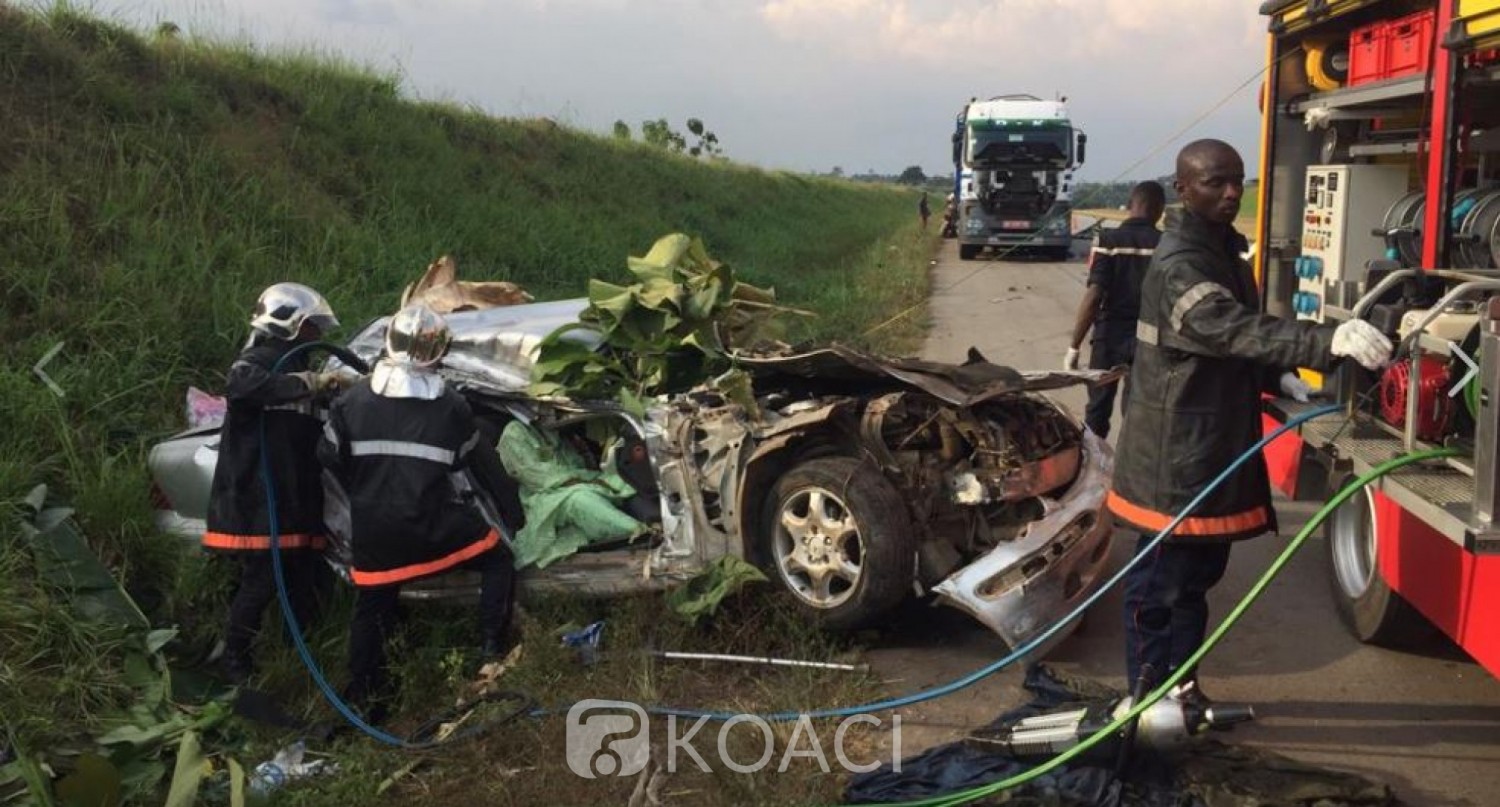 Côte d'Ivoire: Drame, 6 victimes dont 3 morts dans un grave accident à N'zianouan entre une voiture personnelle et un gros camion