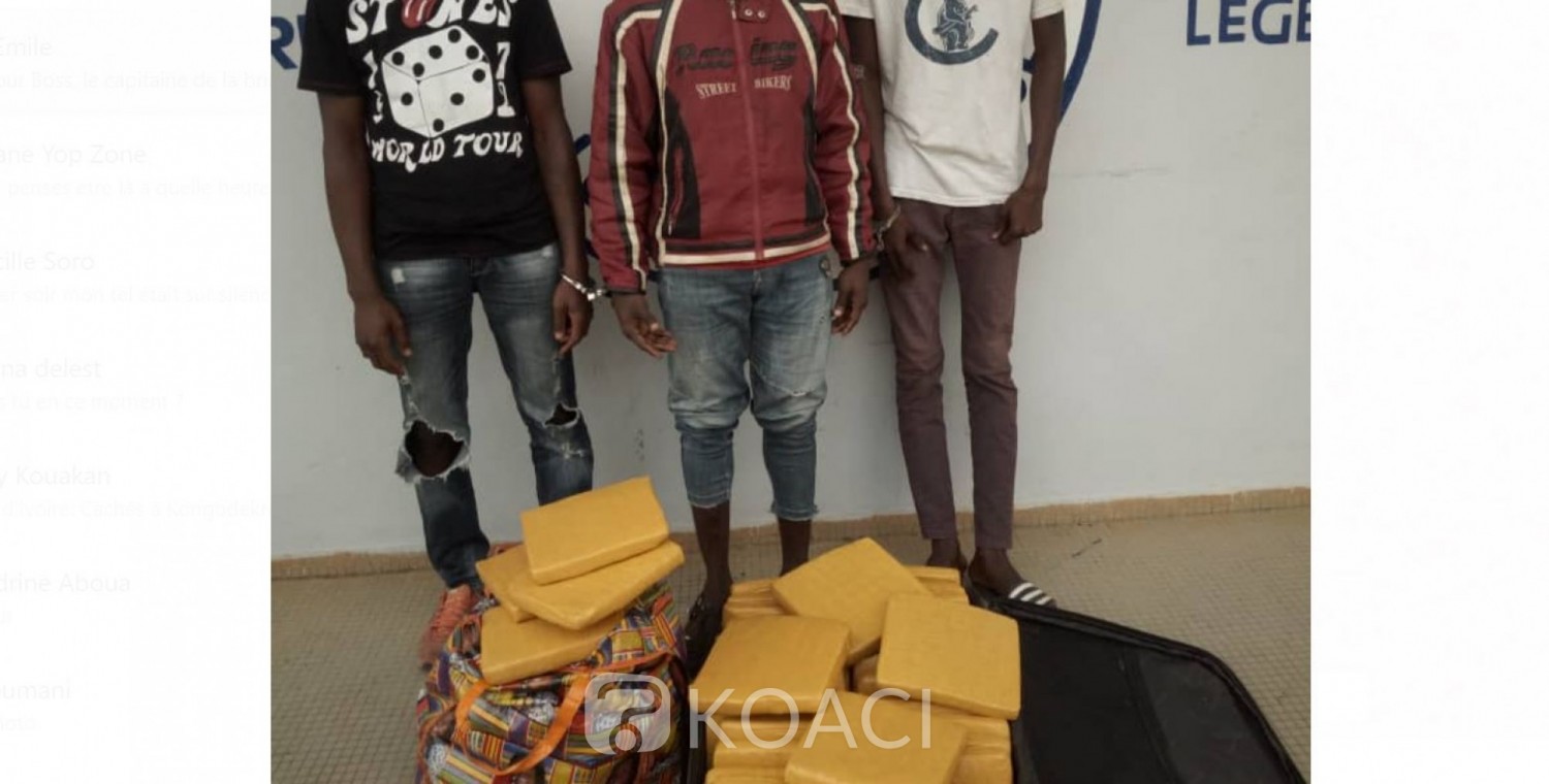Côte d'Ivoire: Cachés à Kongodékro, trois dealers interpellés avec une valise de drogue