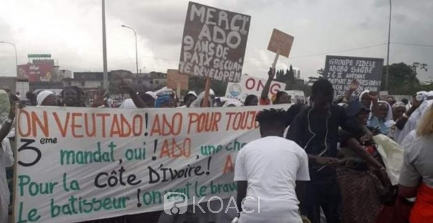 Côte d'Ivoire : Manifestation des femmes à Abobo pour dire non à la volonté de Ouattara de ne pas faire un 3ème mandat