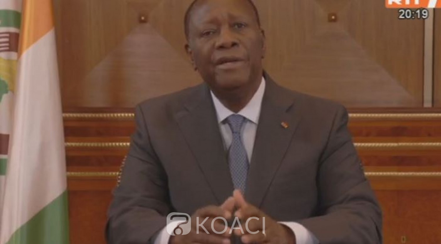 Côte d'Ivoire : Prévention du Coronavirus, Alassane Ouattara décrète l'Etat d'urgence sur toute l'étendue du territoire, couvre-feu de 21h à 5h à compter de mardi