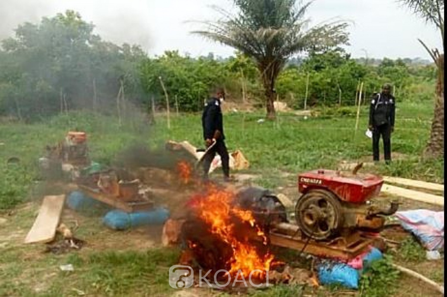 Côte d'Ivoire : Un site d'orpaillage  clandestin détruit, deux individus  interpellés