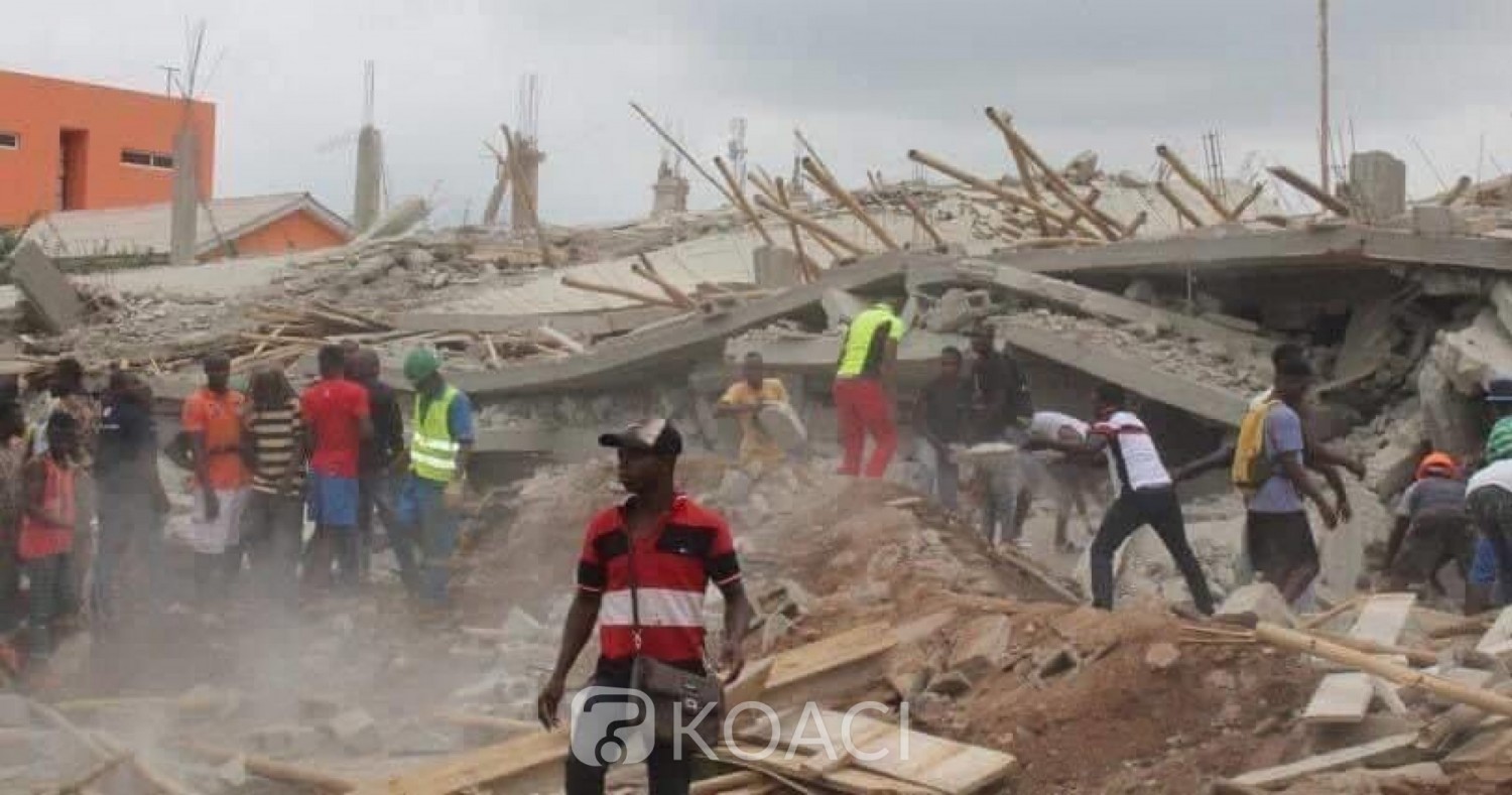 Côte d'Ivoire : Un immeuble en construction s'écroule à la Riviera Abatta, le GSPM à la recherche de trois personnes dans les décombres