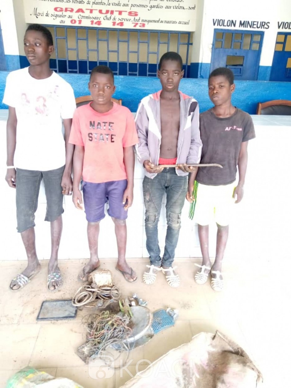 Côte d'Ivoire : À Abobo, 4 adolescents interpellés pour vol présumé par effraction