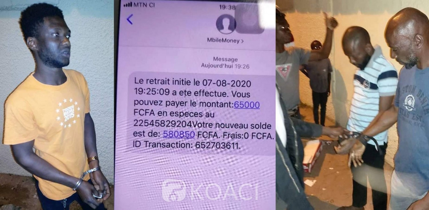 Côte d'Ivoire : Bouaké, tentant de voler dans un point mobile money, deux faussaires et un arnaqueur appréhendés par le gérant