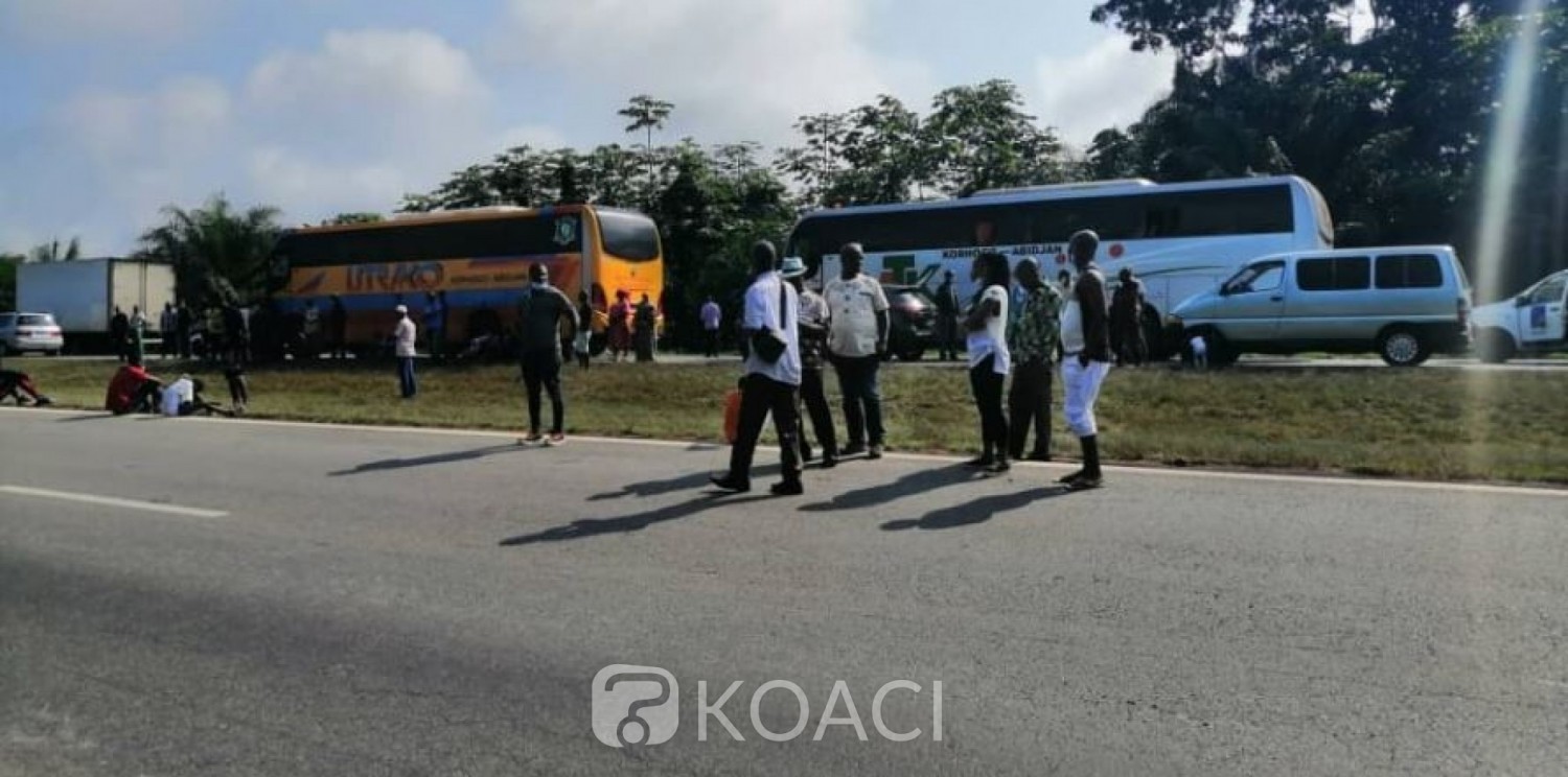 Côte d'Ivoire :  Autoroute du Nord, des barricades érigées à Ellibou situé à une soixantaine de kilomètres d'Abidjan
