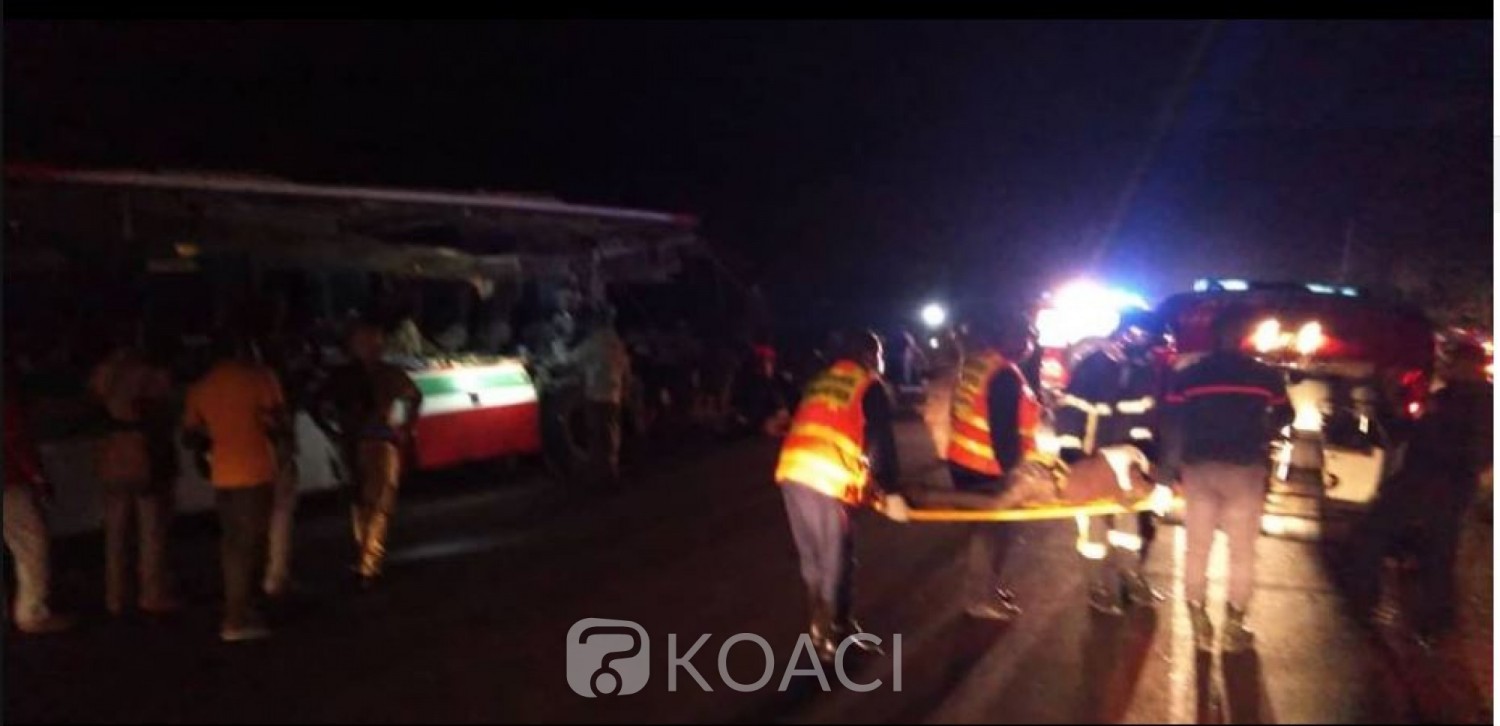 Côte d'Ivoire : Près d'une dizaine de morts dans une collision entre un camion porte char transportant un engin de chantier et un car de transport