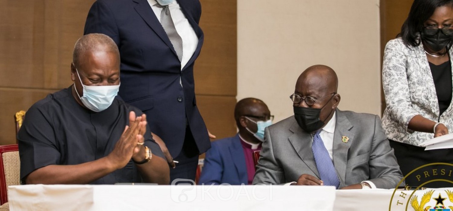 Ghana :  Présidentielle 2020, pacte de paix entre Akufo-Addo et Mahama pour le respect du verdict des urnes