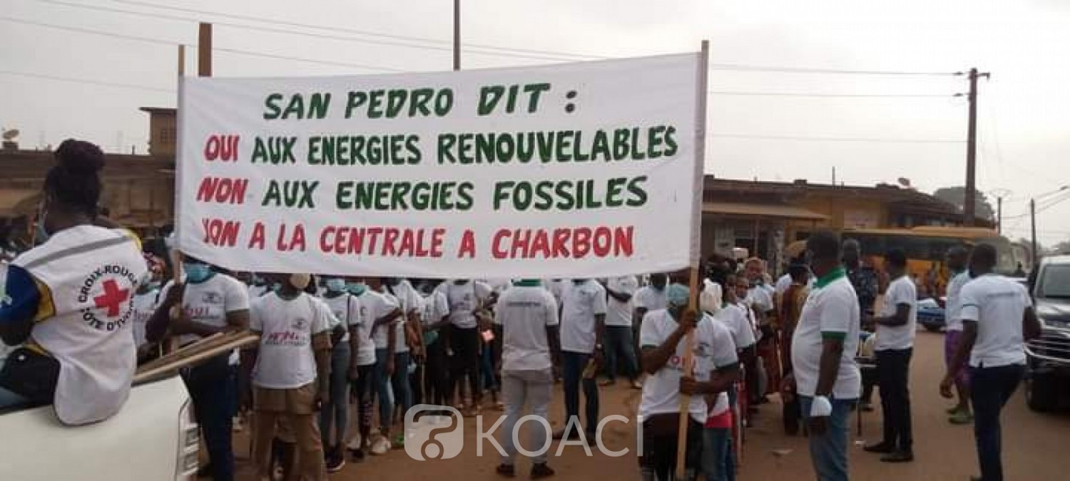 Côte d'Ivoire : San-Pédro, visant à dire « Non » à la construction d'une centrale à charbon, une caravane interrompue