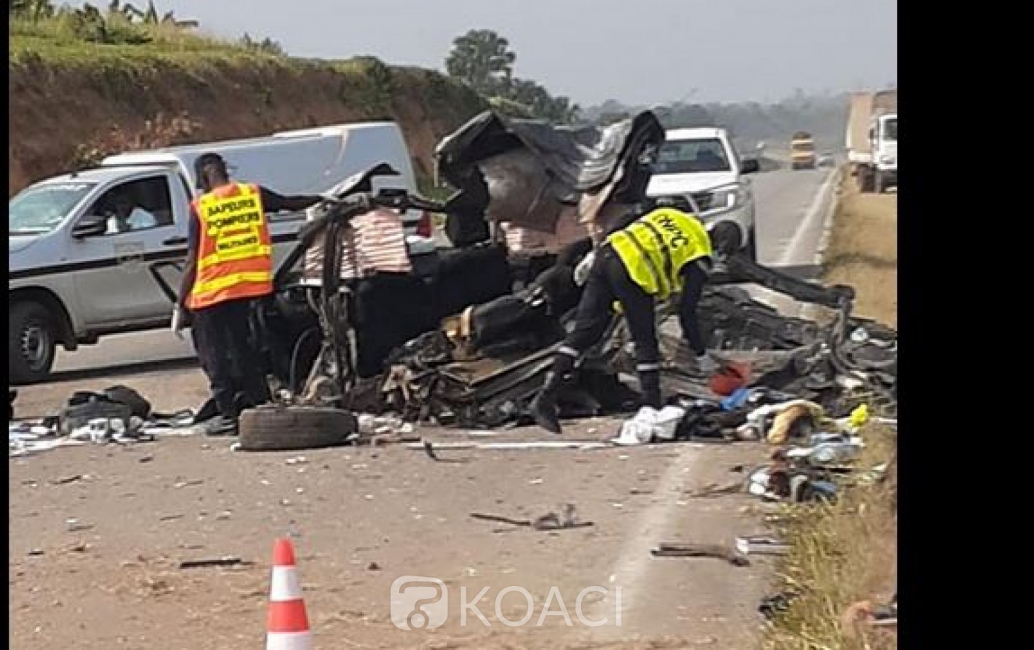 Côte d'Ivoire : Week-end meurtrier sur l'autoroute du nord, 03 morts et des blessés dans un accident impliquant une voiture personnelle et un car de transport