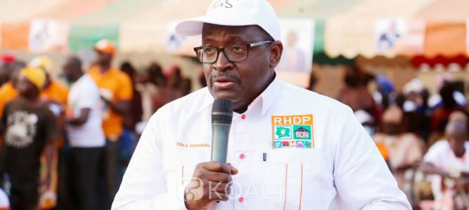 Côte d'Ivoire : Législatives 2021, en campagne à Sinématiali, Fidèle Sarassoro : «Il faut que le RHDP contrôle l'Assemblée nationale»