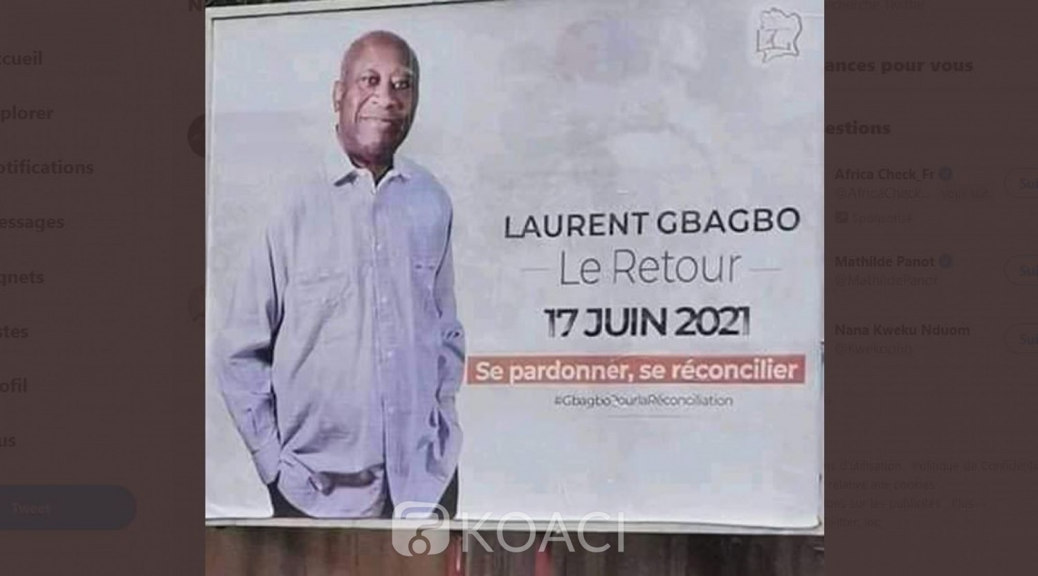 Côte d'Ivoire : Panneaux de retour de Gbagbo en ville et billet d'avion pour le 17 juin