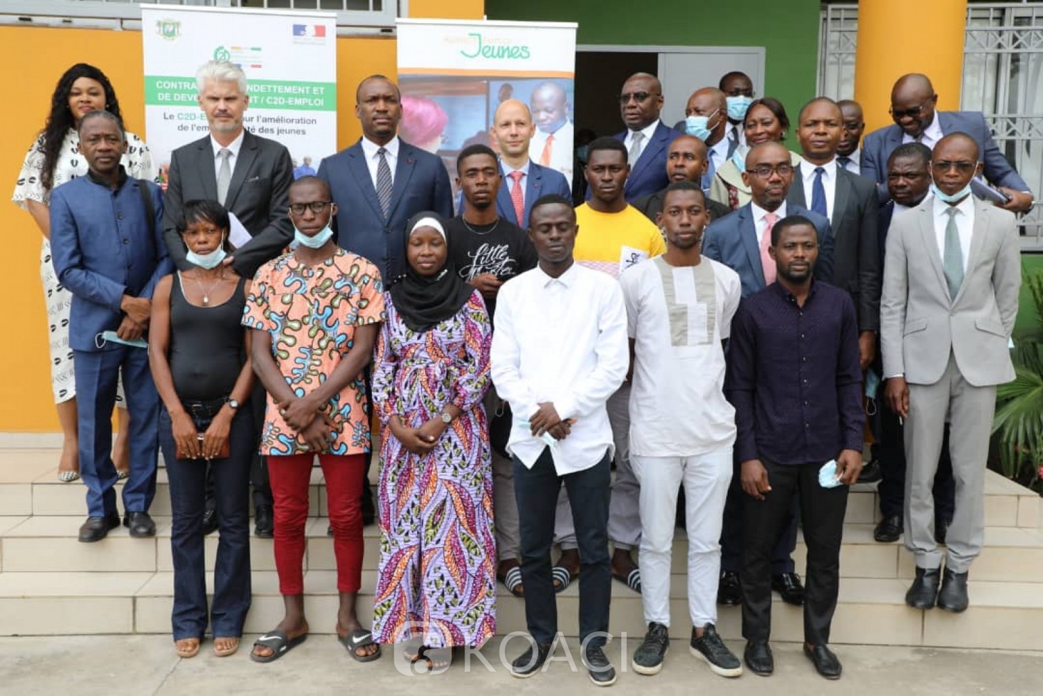 Côte d'Ivoire :    Marcory, une mission de l'AFD et Mamadou Touré visitent le Mémorandum de dialogue stratégique aux bénéficiaires du projet C2D-Emploi