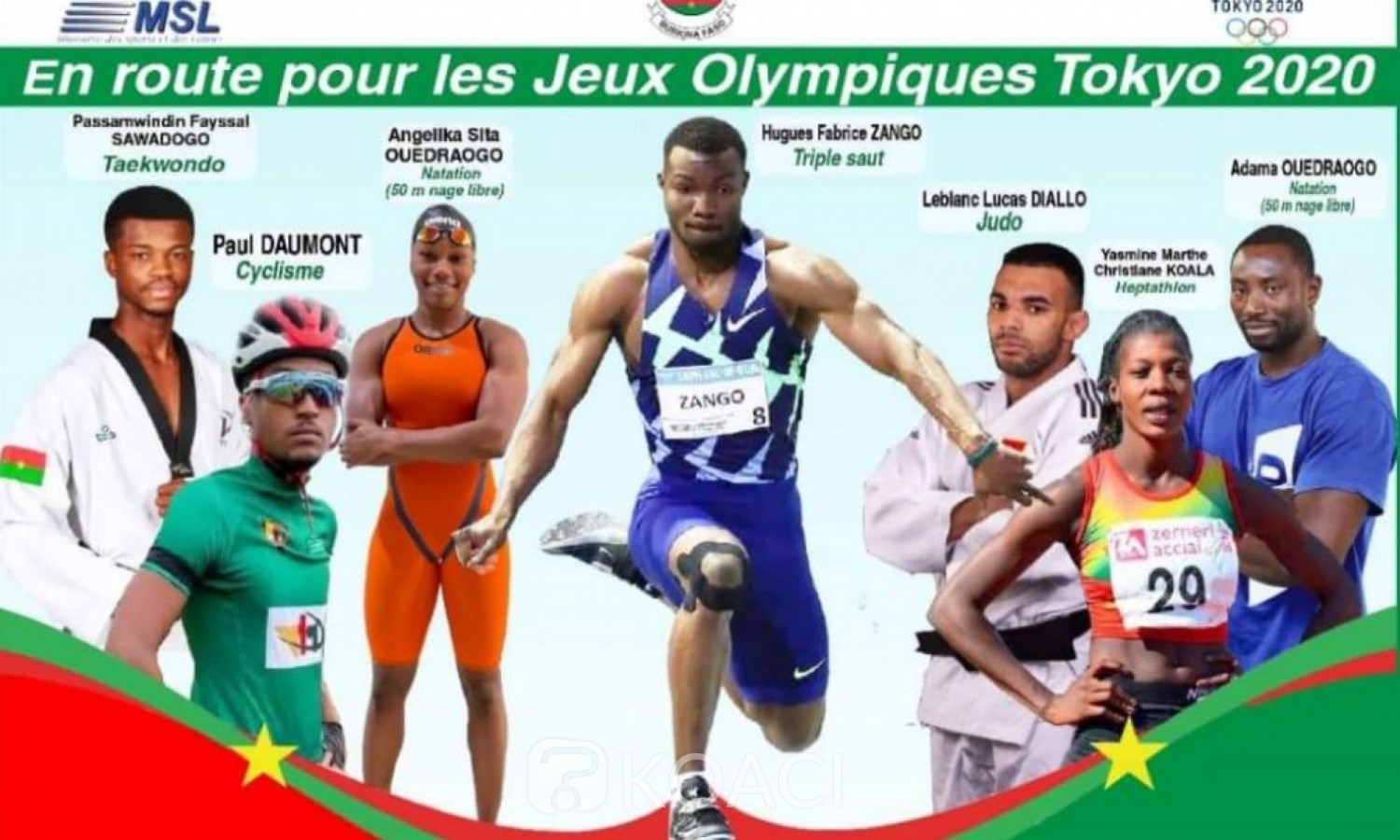 Burkina Faso : Sept burkinabè en lice dans cinq disciplines aux JO Tokyo 2020