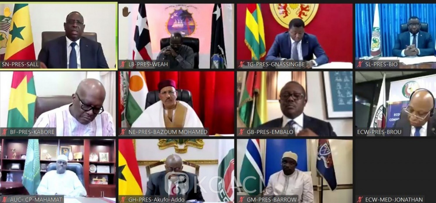 Cedeao :  Une délégation attendue en Guinée et décisions du sommet virtuel