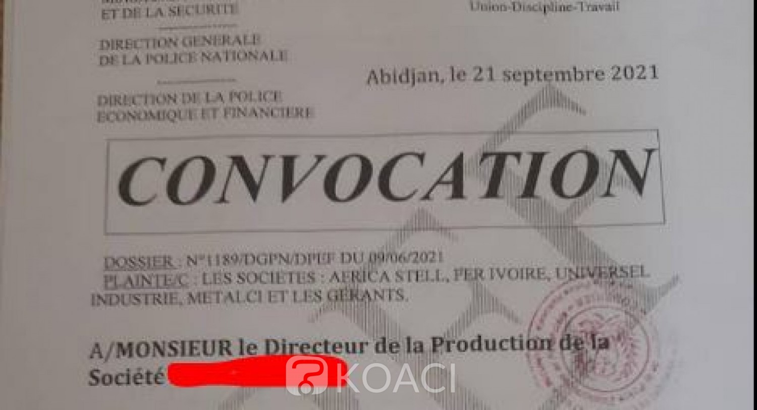 Côte d'Ivoire :    Affaire fer à béton aux diamètres inférieurs, les auditions des Directeurs de production des sociétés incriminées ont démarré à la police économique et financière