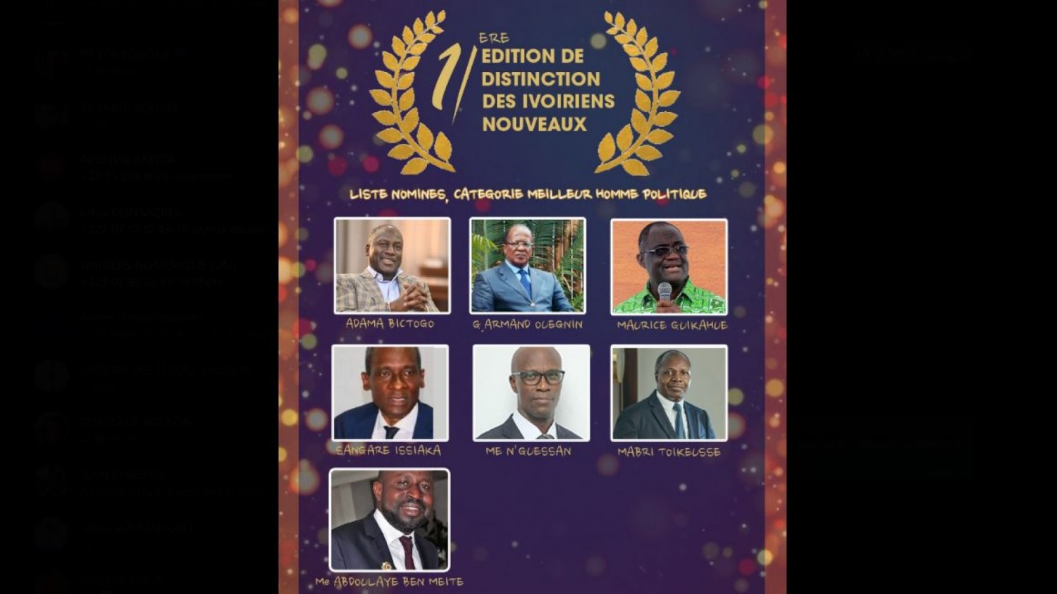 Côte d'Ivoire : Distinction de l'Ivoirien Nouveau, sur 33 nominés, 10 personnalités ayant impacté leur quotidien, récompensées à Yamoussoukro