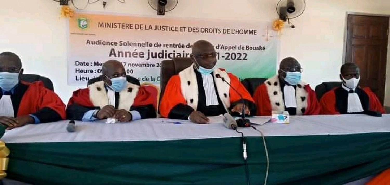 Côte d'Ivoire : Rentrée solennelle de la cour d'appel de Bouaké, cinq magistrats prêtent serment « de bien et fidèlement remplir leurs fonctions »