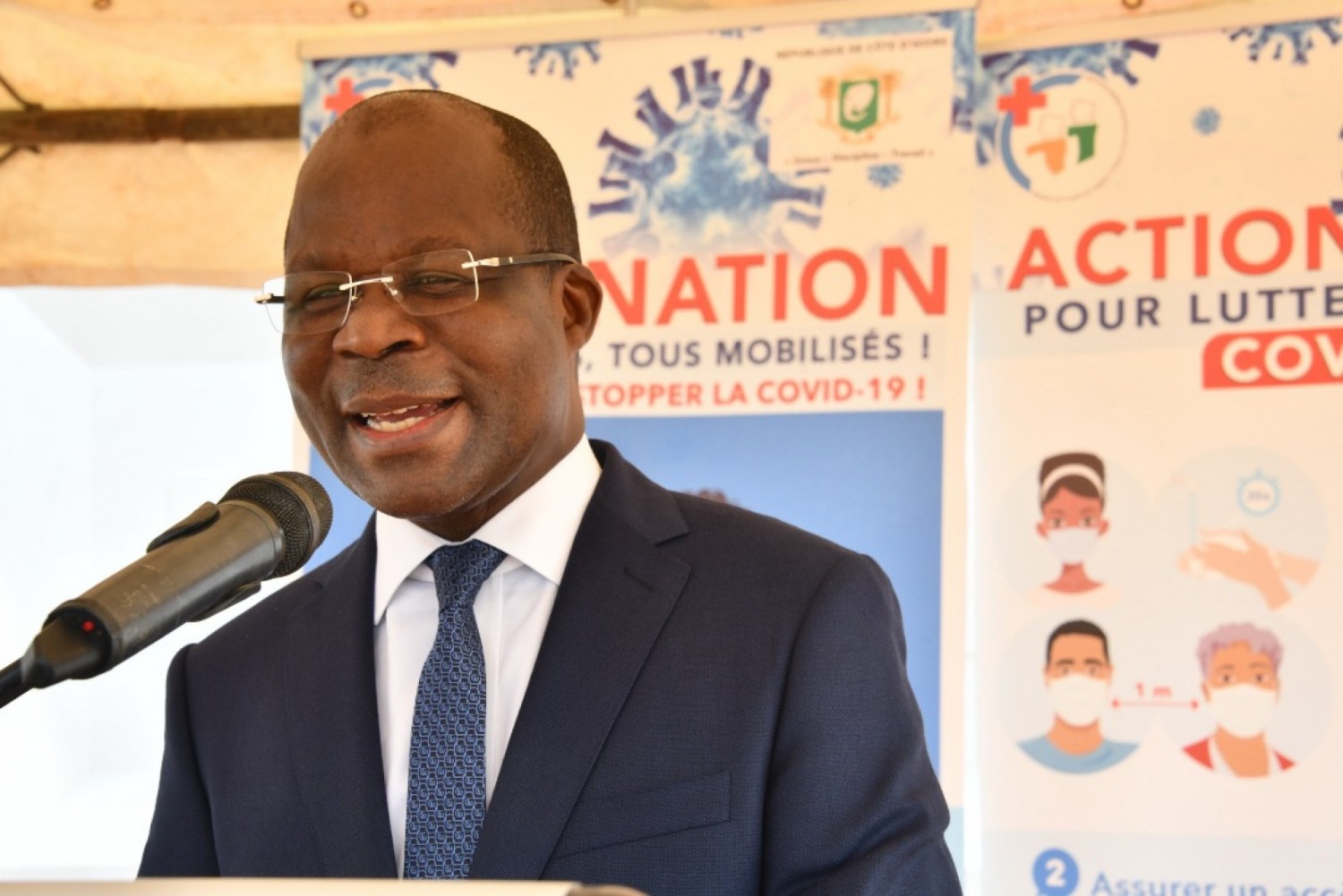 Côte d'Ivoire : Lutte contre la COVID-19, ouverture du Vaccinodrome BAE Yopougon Est, Pierre N'GOU Dimba annonce que le pays est en train de franchir les 7 millions de vaccinés