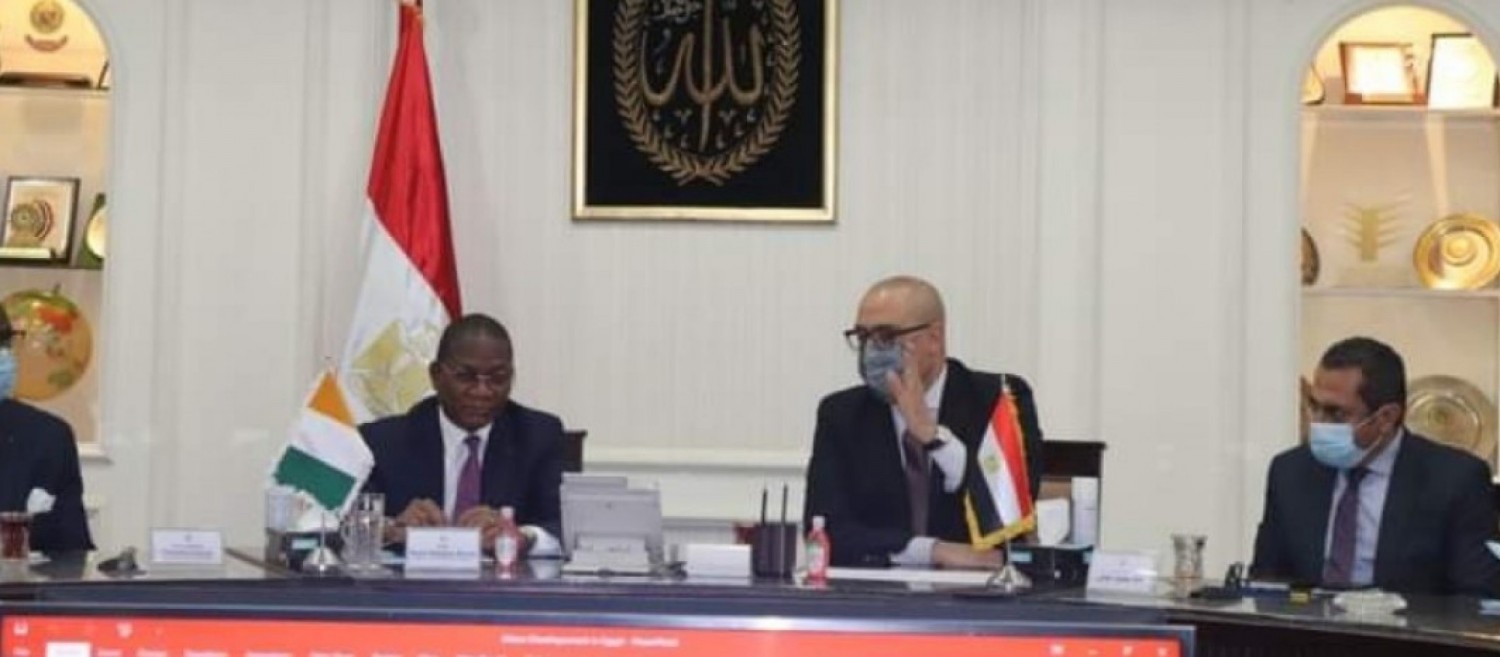 Côte d'Ivoire : En visite de travail en Égypte, Bruno Koné présente les prouesses de son département ministériel à son homologue égyptien