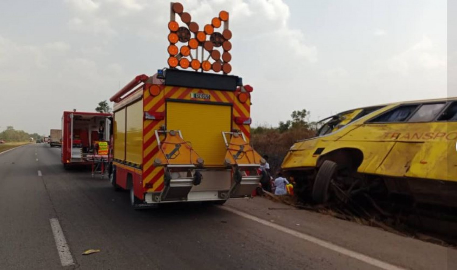 Côte d'Ivoire : Un grave accident signalé ce vendredi sur l'autoroute du Nord, bilan provisoire, 02 morts