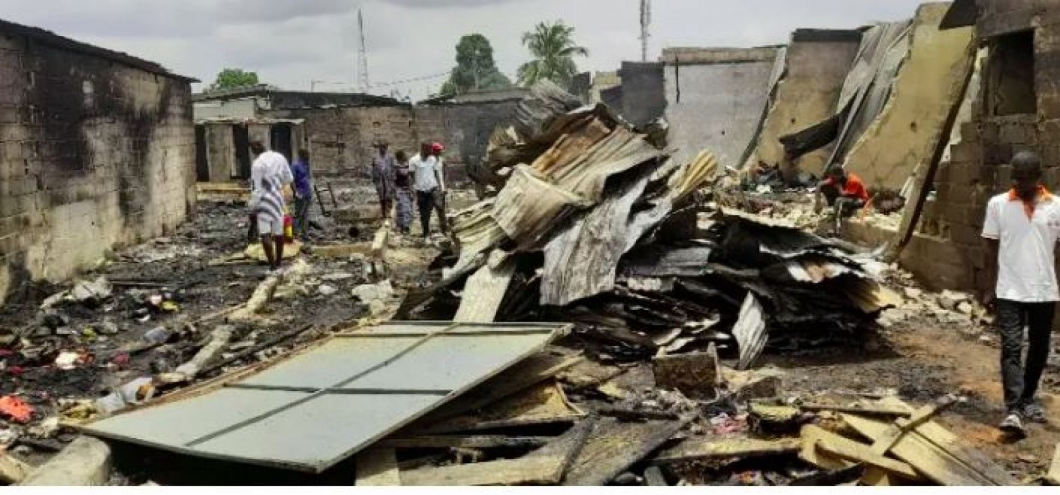 Côte d'Ivoire : Abobo, un bébé de 5 mois calciné dans un incendie, une fille de 4 ans brûlée, des baraques partent en fumée