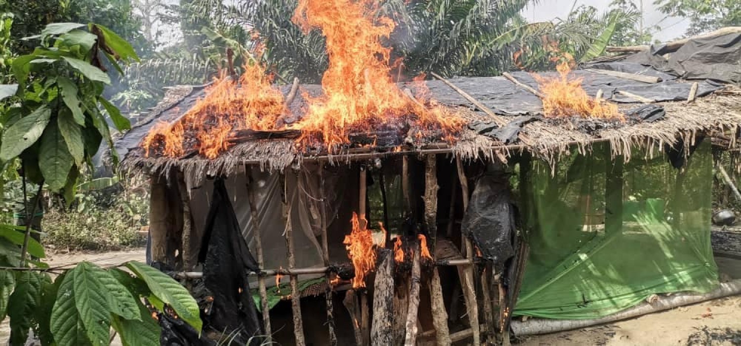 Côte d'Ivoire : Azaguié, destruction par les agents de la Sodefor des installations dans la forêt classée de Yapo Abbe