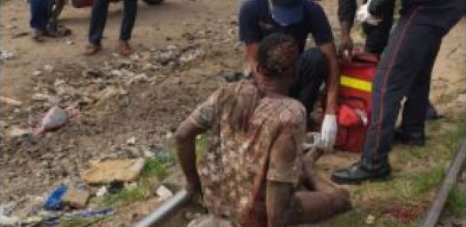 Côte d'Ivoire : Un individu percuté par un train, le miraculé a été évacué au CHU de Treichville