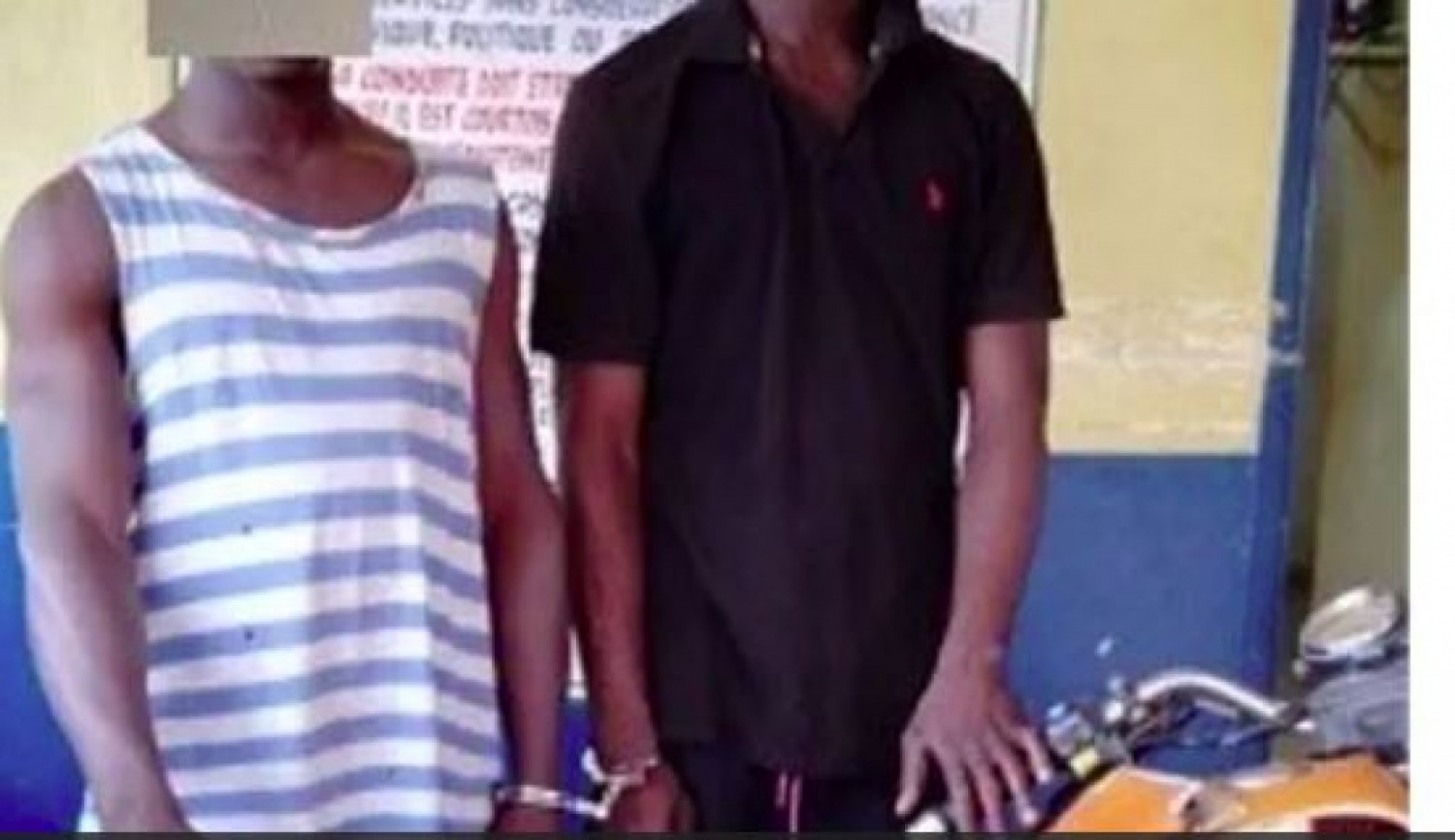 Côte d'Ivoire : Bonon, 02 individus interpellés en pleine opération de vol de moto dans une cour