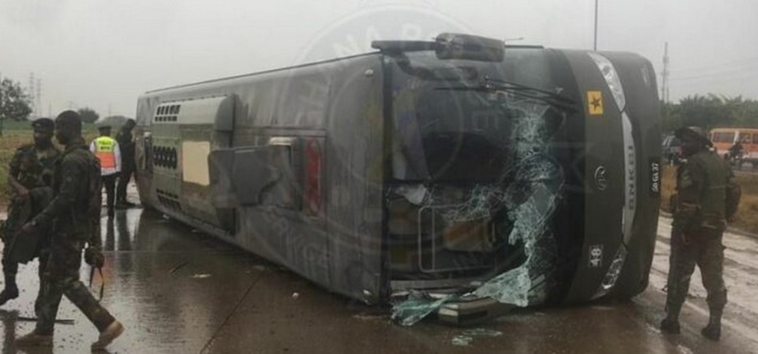 Ghana :  Accident d'un bus militaire sur l'autoroute Accra-Tema