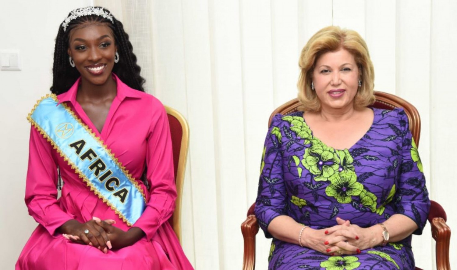 Côte d'Ivoire :    Dominique Ouattara offre un appartement de 4 pièces d'une valeur de 26 millions de FCFA à Olivia Yacé, 2ème dauphine Miss monde en présence de ses géniteurs