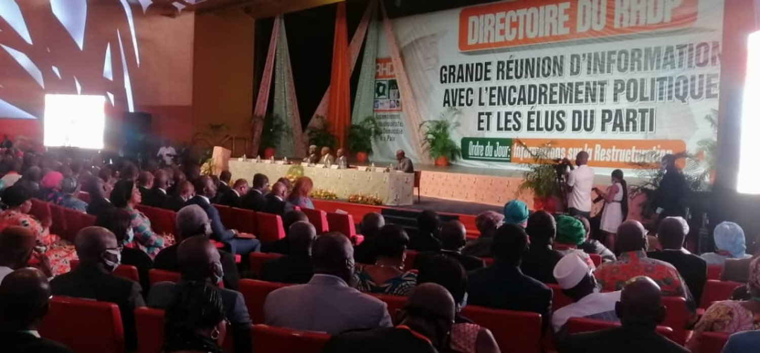 Côte d'Ivoire :  RHDP, Kafana déplore des défaillances au niveau des comités locaux et de base ainsi que la présence d'informations fictives sur les fichiers de militants