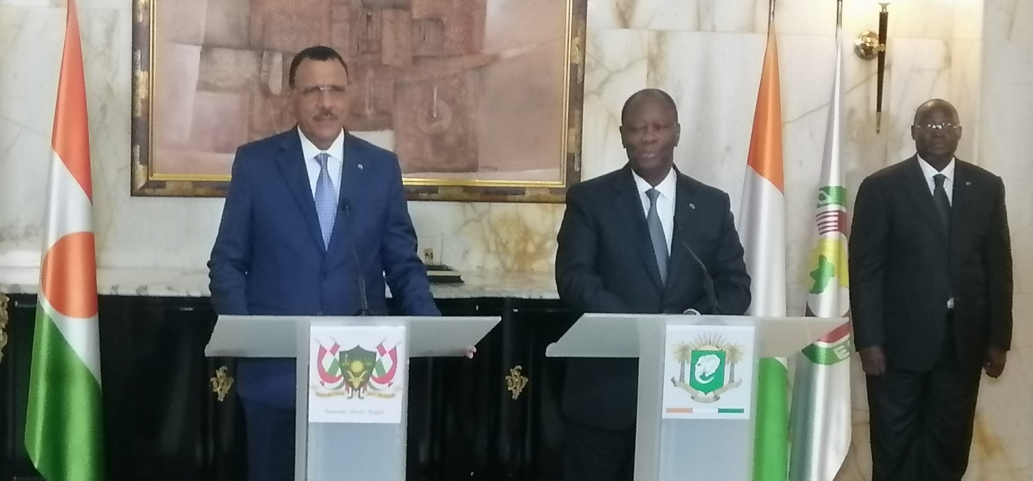 Côte d'Ivoire :    En visite officielle à Abidjan, Ouattara et Bazoum harmonisent leurs points de vue en prélude au sommet de la CEDEAO prévu le 3 juillet à Accra