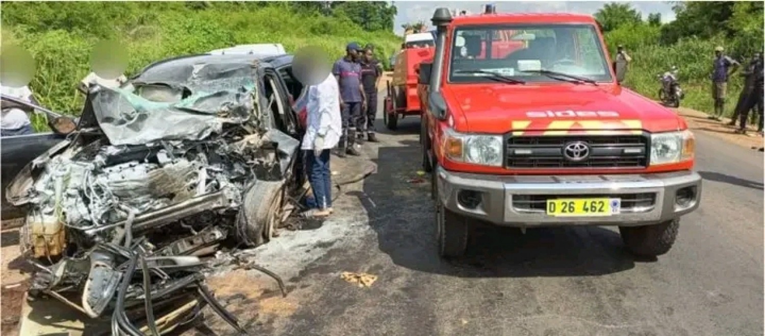 Côte d'Ivoire : Man, 2 morts enregistrés suite à un violent choc entre un véhicule 4X4 et un poids lourds